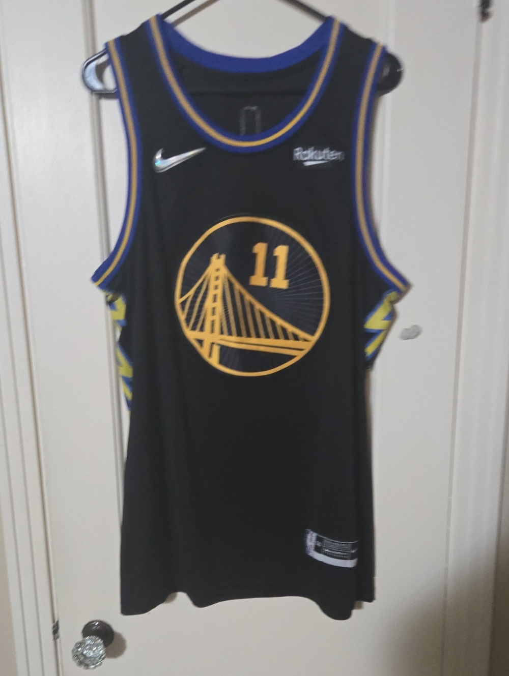 Nike Black & Golden State Warriors Klay Thompson 75th Edition Swingman Jersey